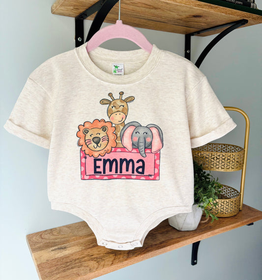Zoo Animals girlie with Personalization
