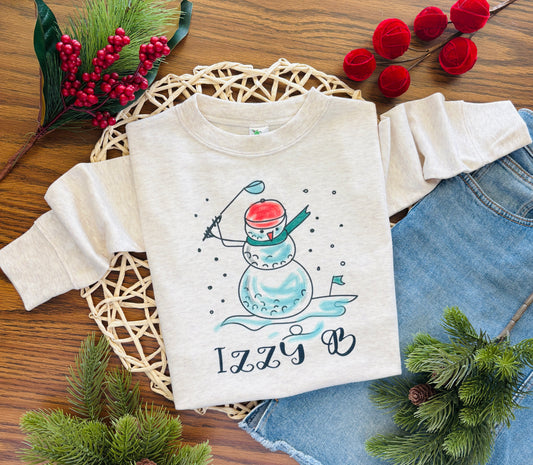 Golf Snowman with or without Personalization