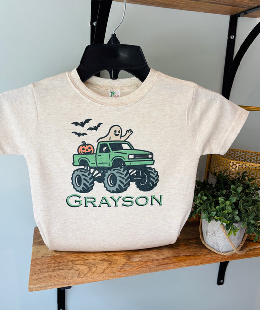 Green Truck with Ghost with Name