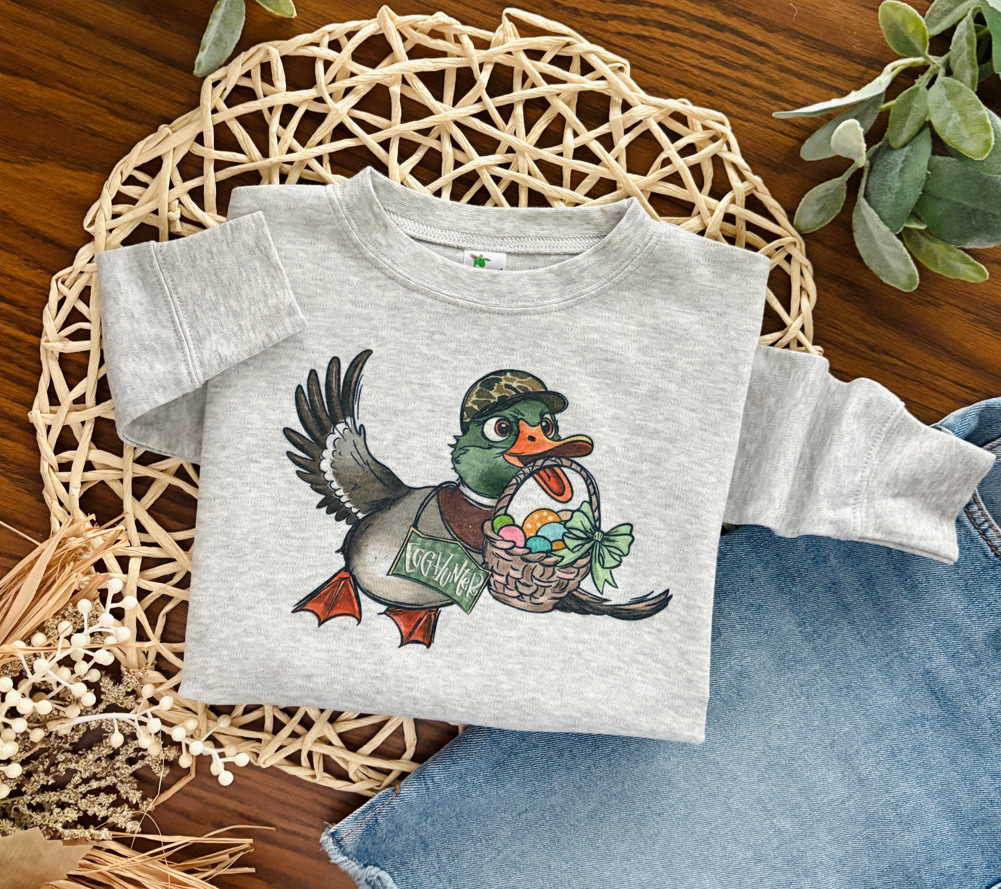 Mallard Egg Hunter on Grey