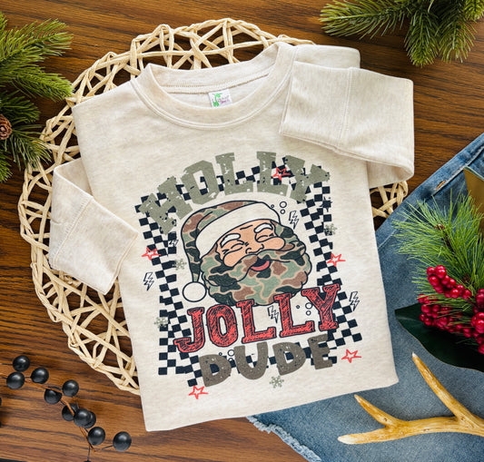 Holly Jolly Dude on Oatmeal