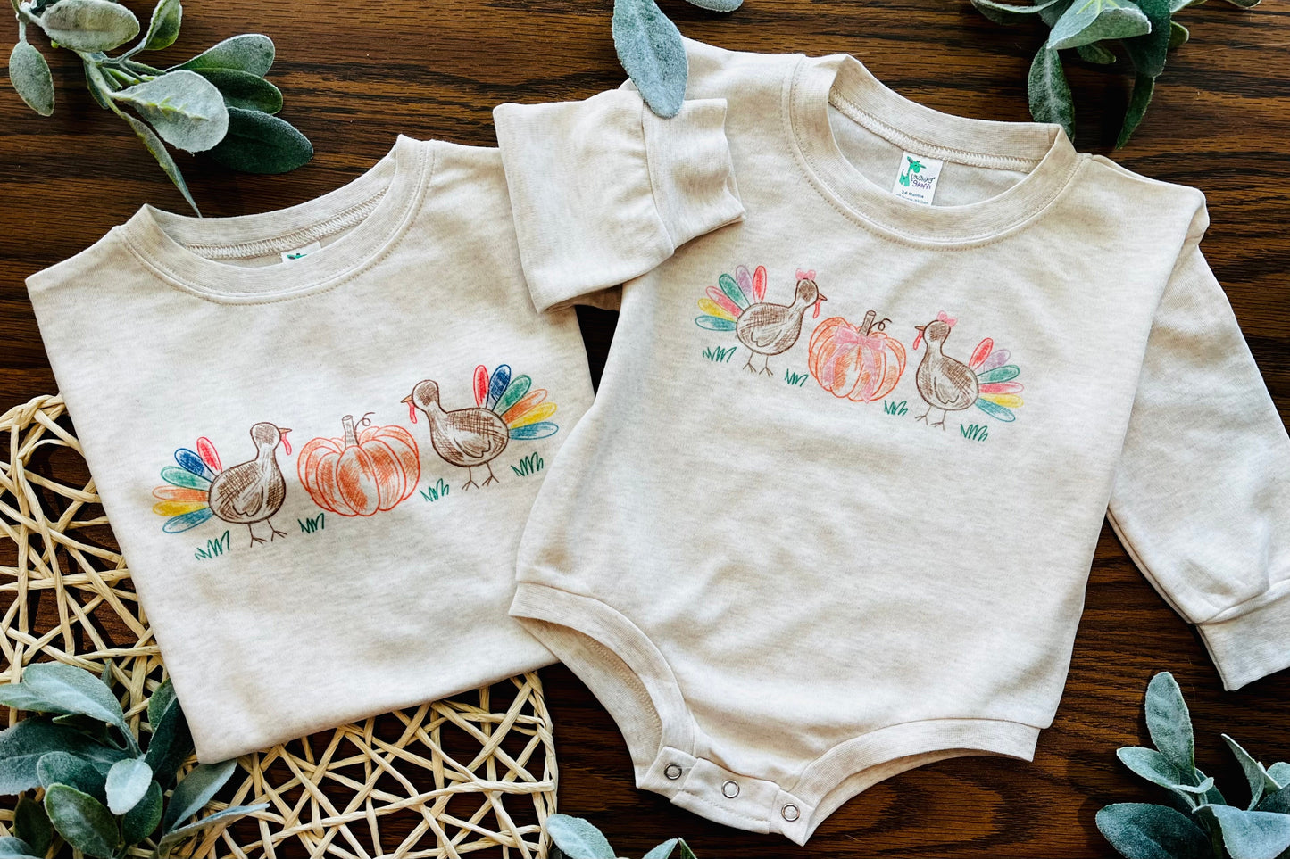 Boy Turkey Trio with without Custom Name