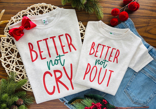 Better Not Cry or Better Not Pout on Oatmeal