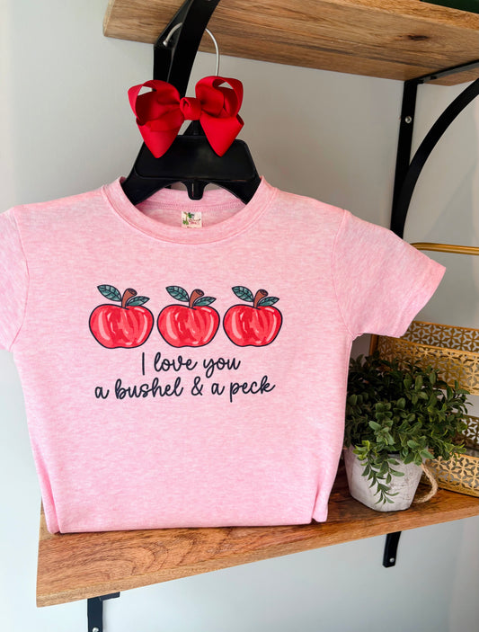 I love you a Bushel and a Peck on pink