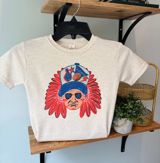 Indian Mascot Red and Blue
