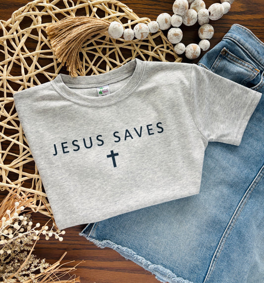 Jesus Saves on Grey