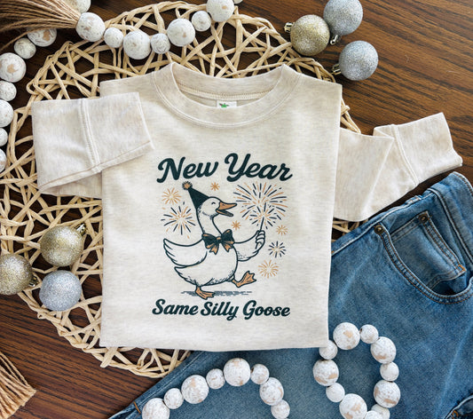 New Year Same Silly Goose on Oatmeal