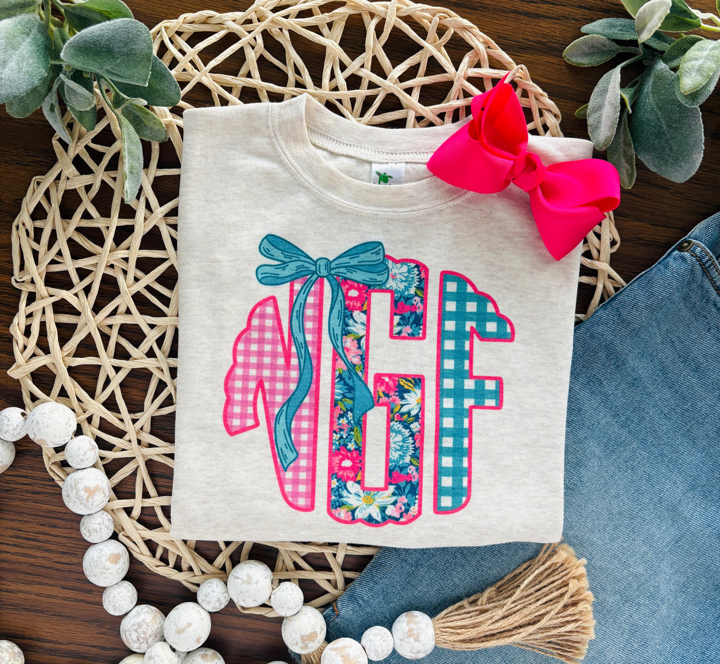 Preppy Floral Monogram