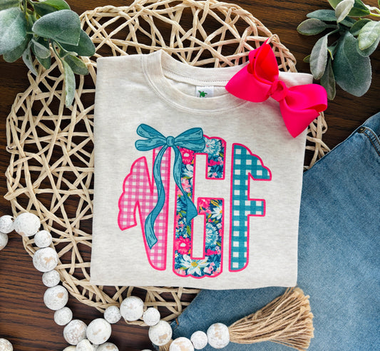 Preppy Floral Monogram