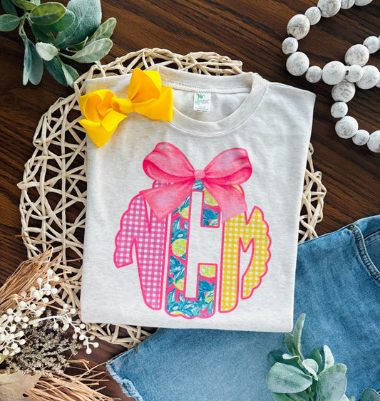 Preppy Lemon Monogram