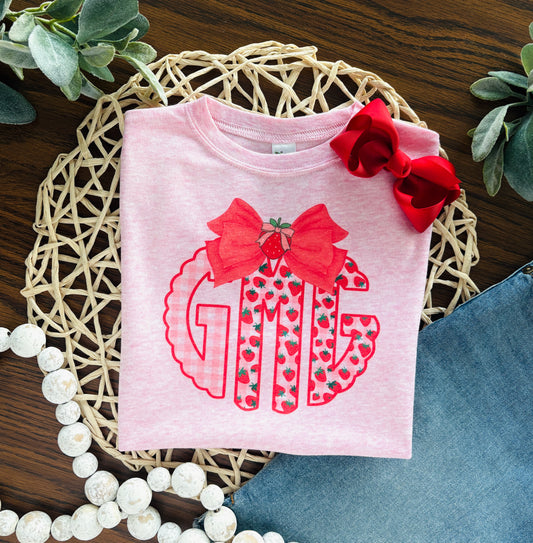 Preppy Strawberry Monogram
