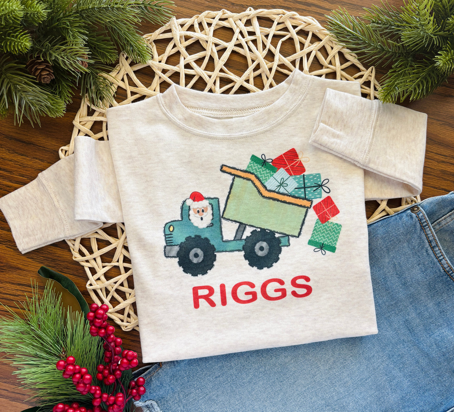 Santa Dump Truck with or without Name