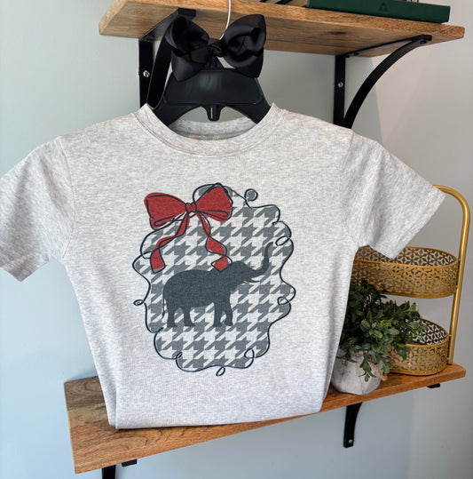 Preppy Frame Elephant on Grey