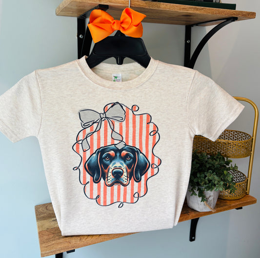 Preppy Frame with Dog on Oatmeal