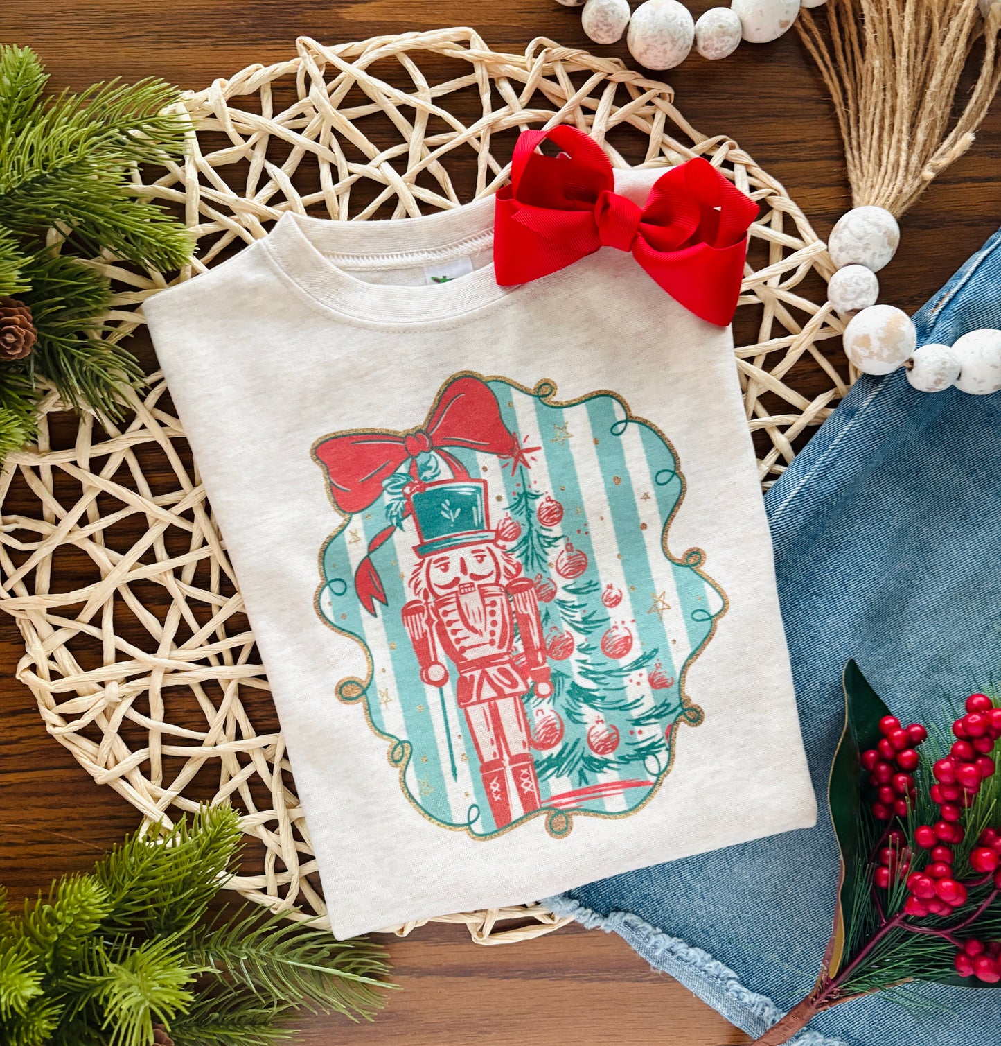 Preppy Nutcracker on Oatmeal