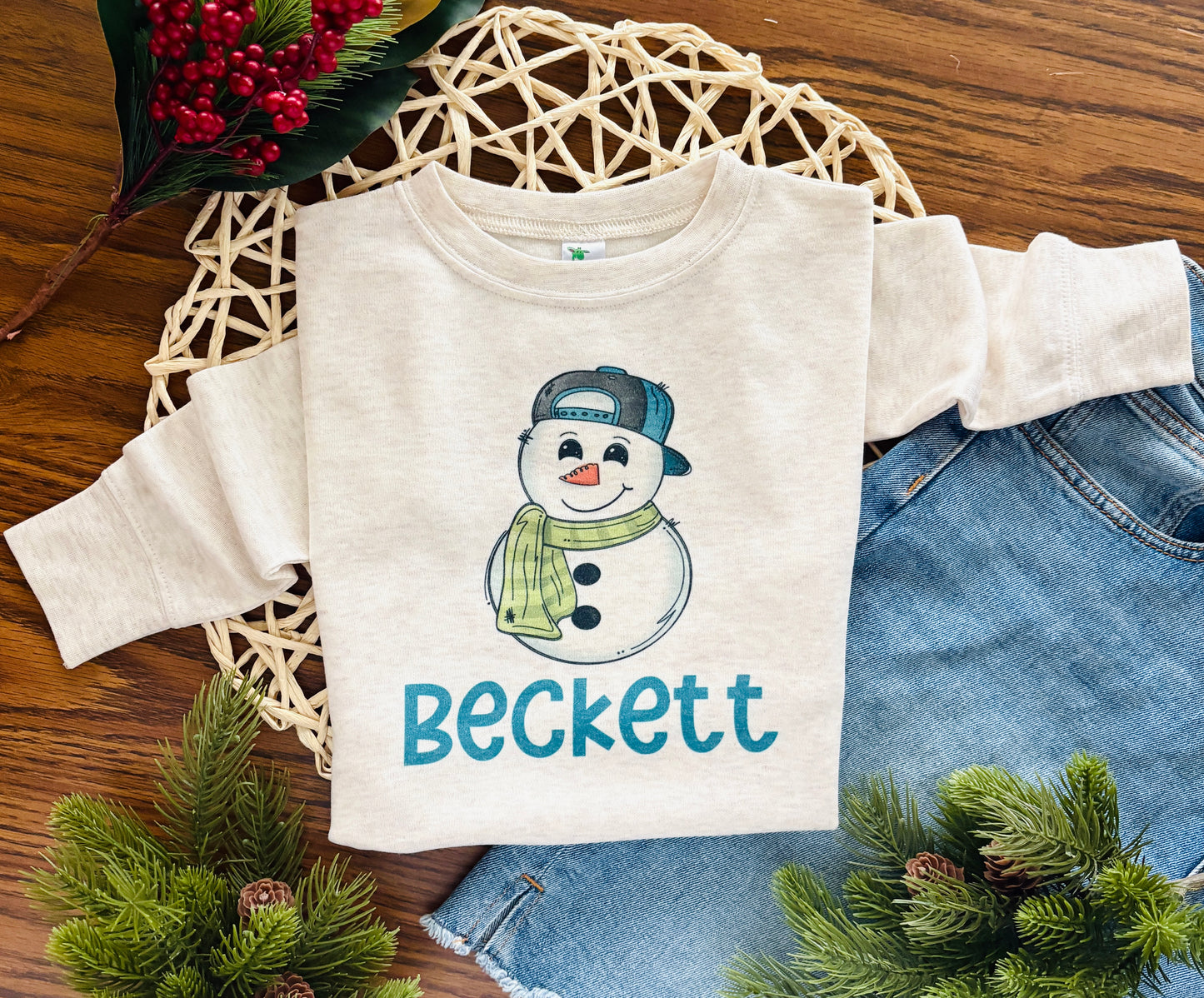 Snowman Hat - Boy with or without Name
