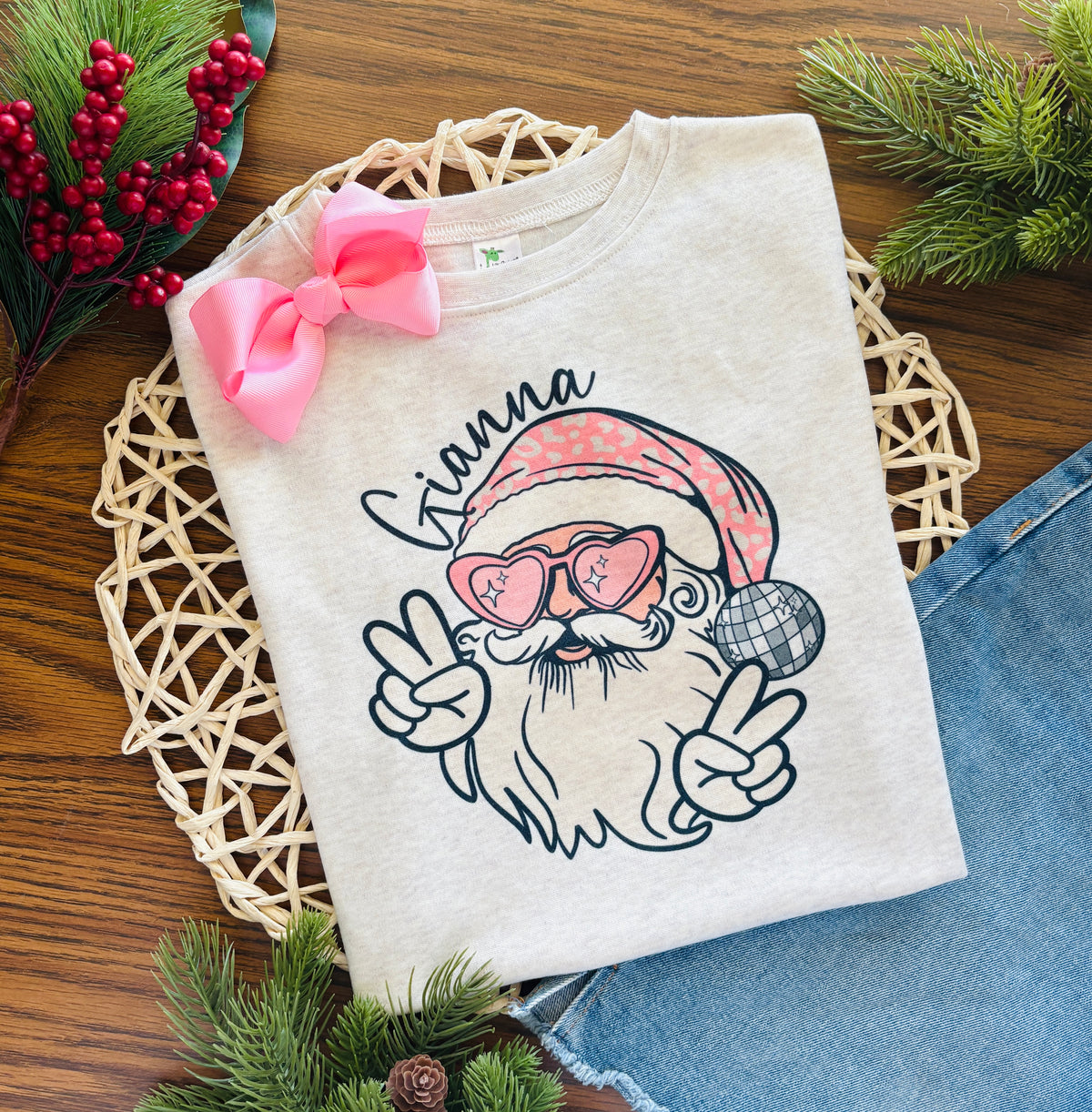 Girlie Santa with Shades with or without Name