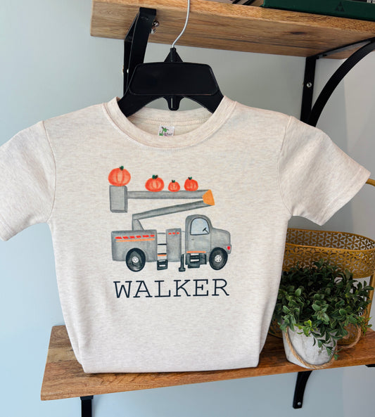 Pumpkin Bucket Truck with or without Name