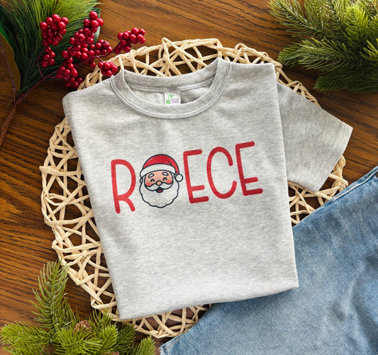 Santa Name on Grey