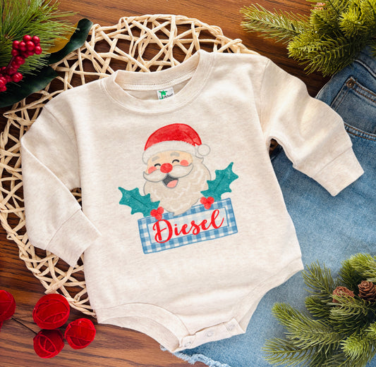 Santa with Blue Name Box