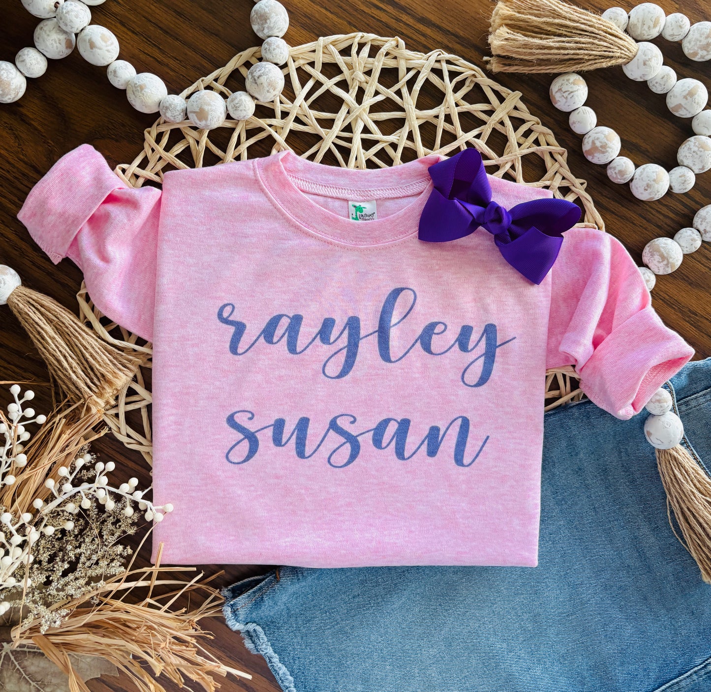 Script Name Purple on Pink