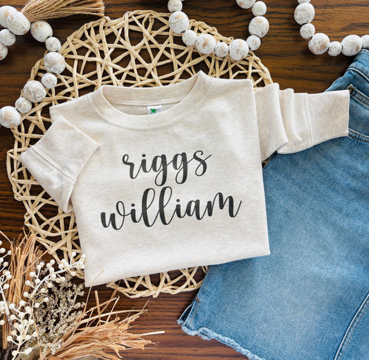 Script Name - Brown on Oatmeal