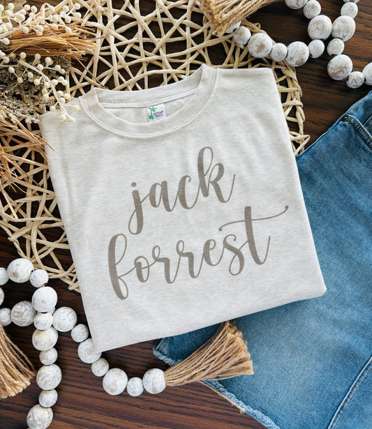 Script Name - Tan on Oatmeal