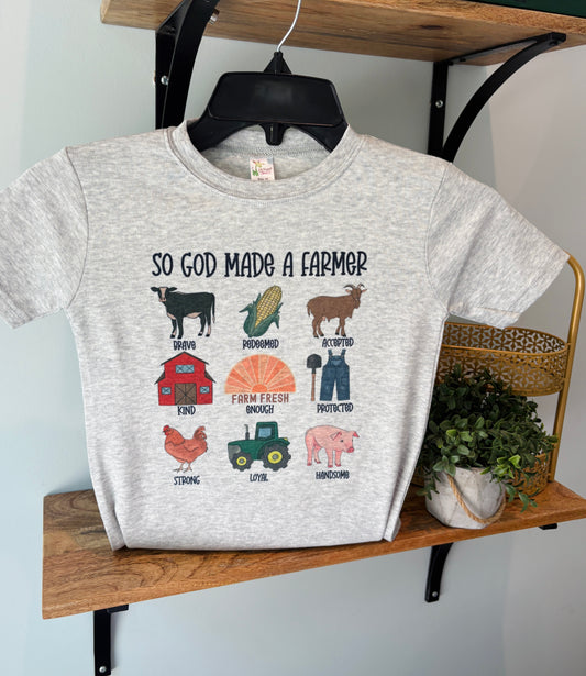 So God Made a Farmer Collage on Grey