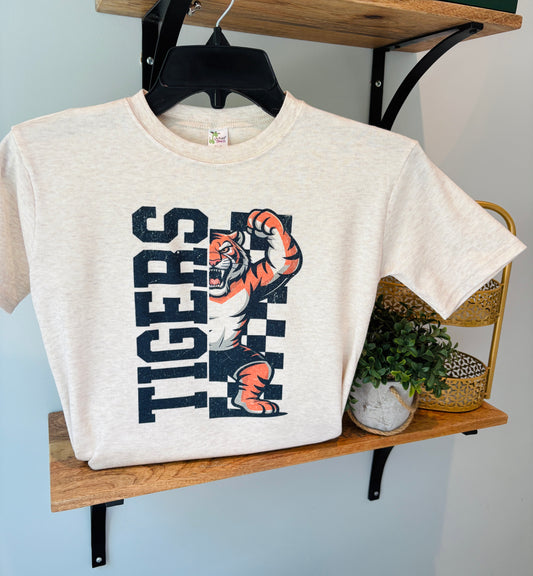 Tigers Mascot on Grey
