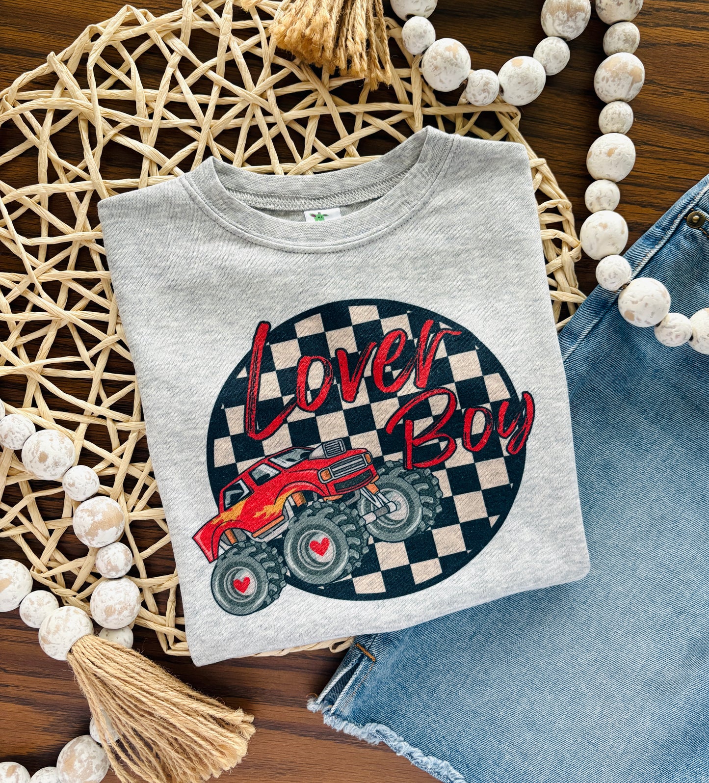 Lover Boy Monster Truck on Grey