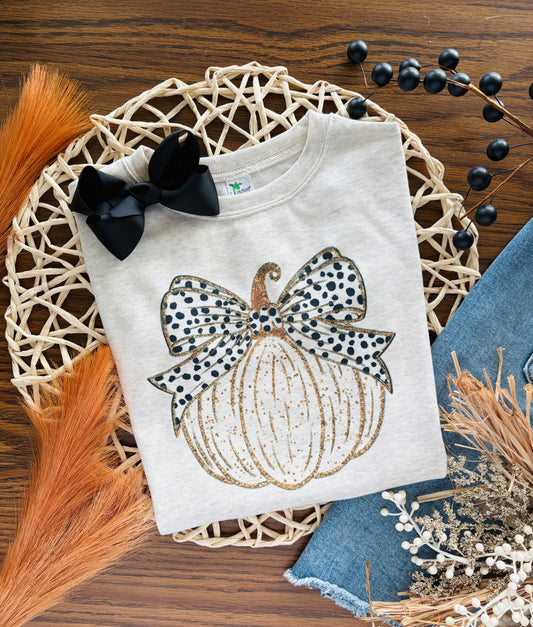 Pumpkin with White Bow