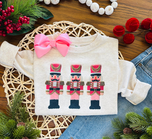 Yarn Nutcracker on Oatmeal