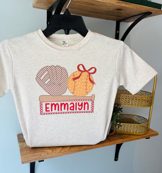 Softball With Name Box