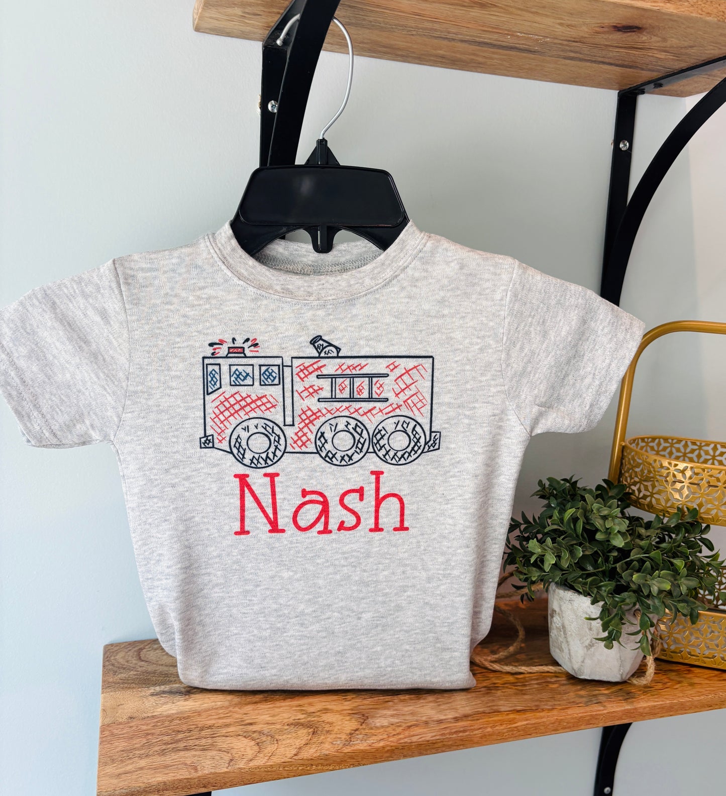 Scribble Firetruck with or without Personalization