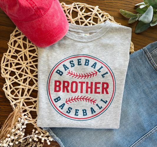 Baseball Brother on Grey