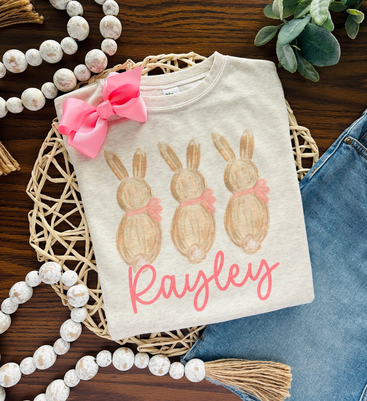 Girls Painted Bunnies with or without Name