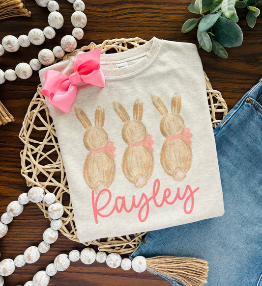 Girls Painted Bunnies with or without Name