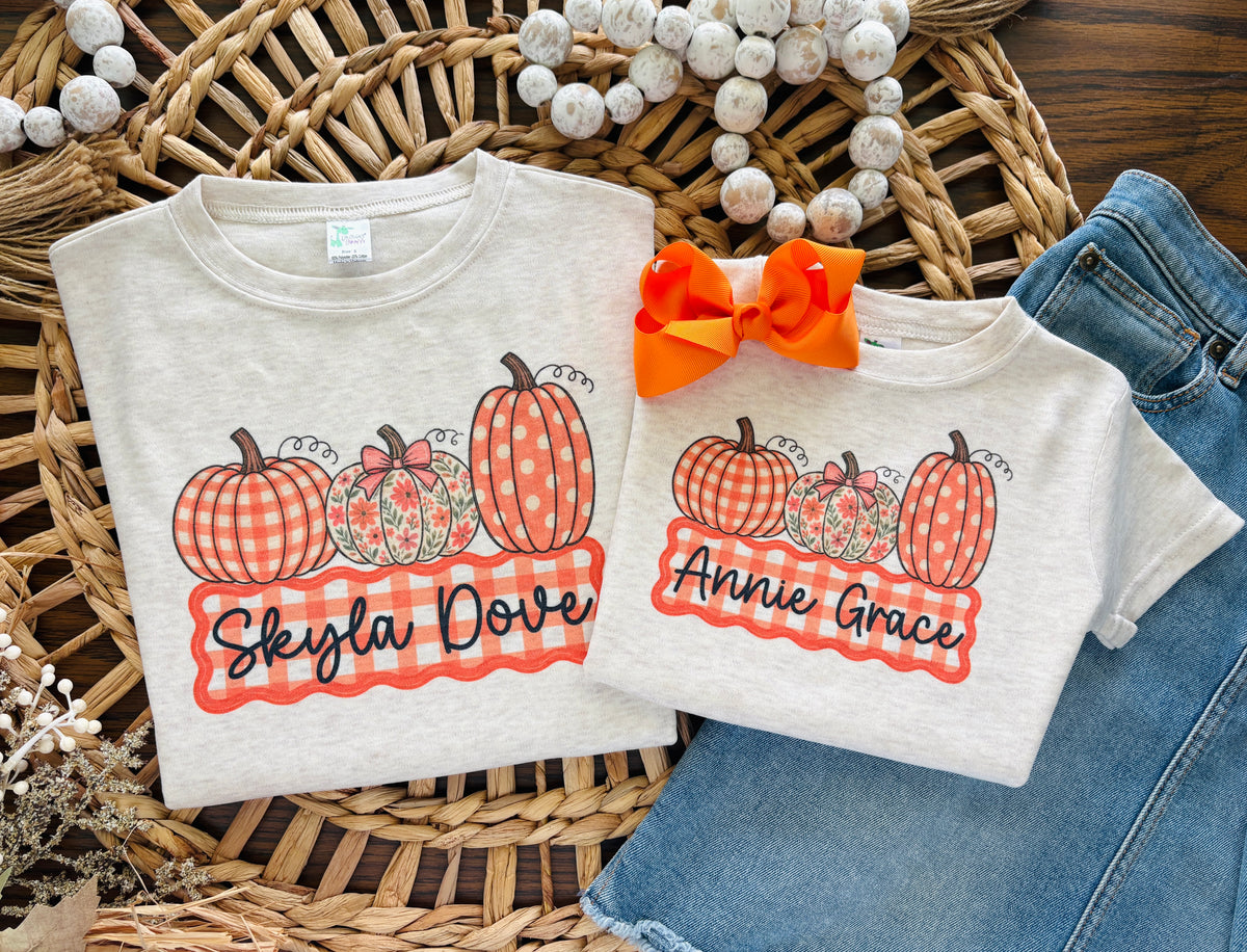 Girly Pumpkin Trio