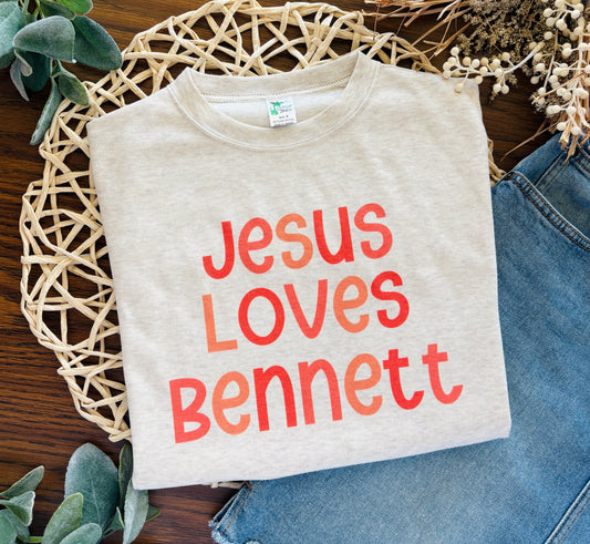 Jesus Loves Custom Name
