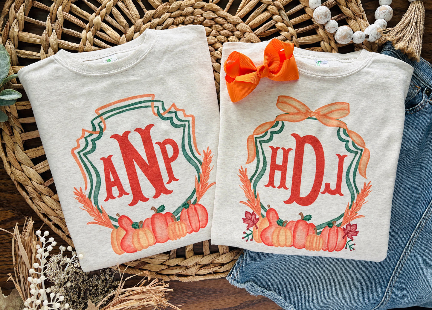 Pumpkin Monogram Crest