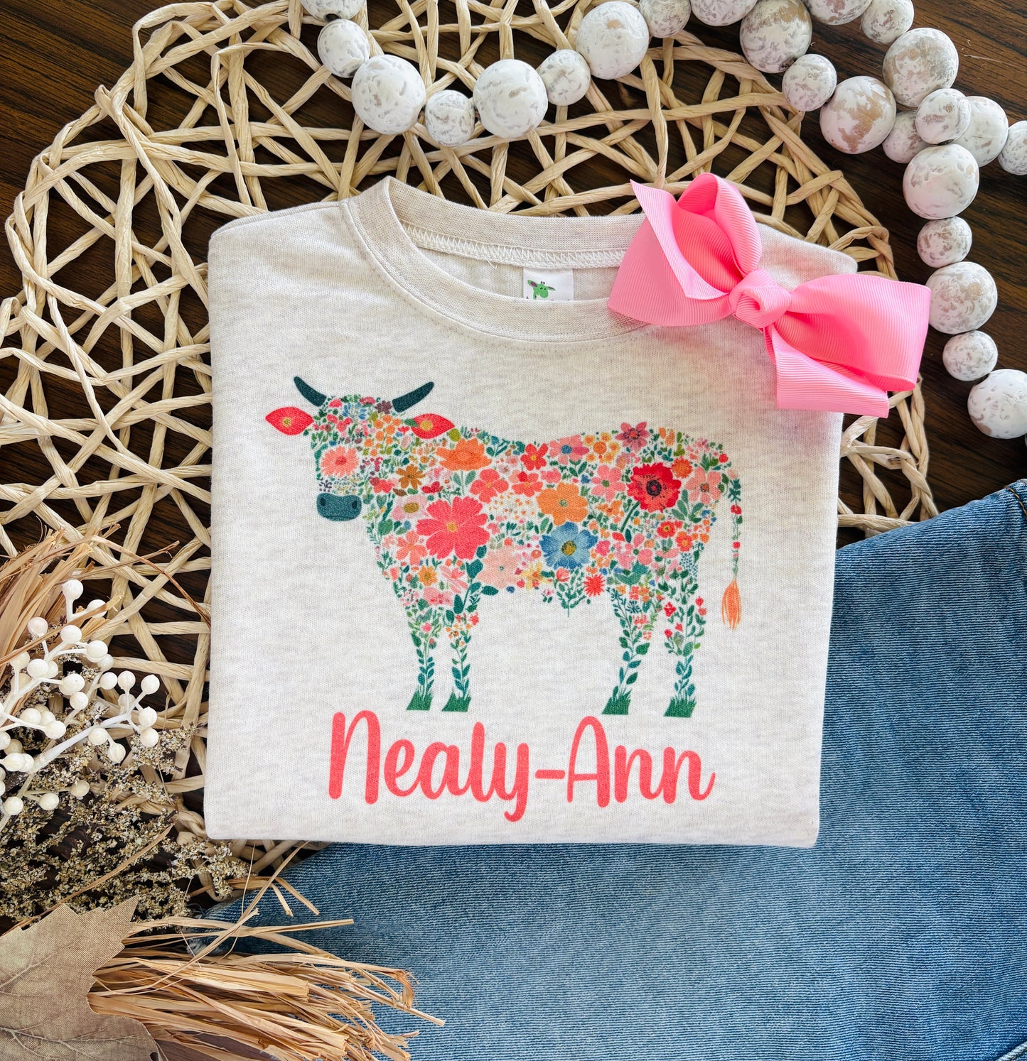 Floral Animals - Cow