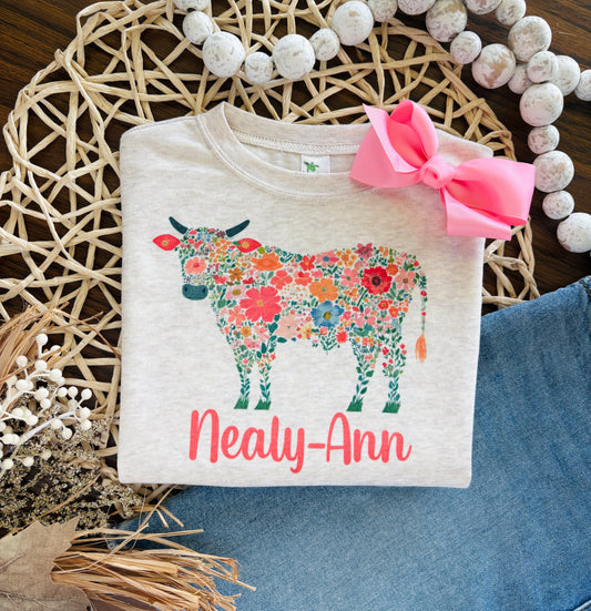 Floral Cow