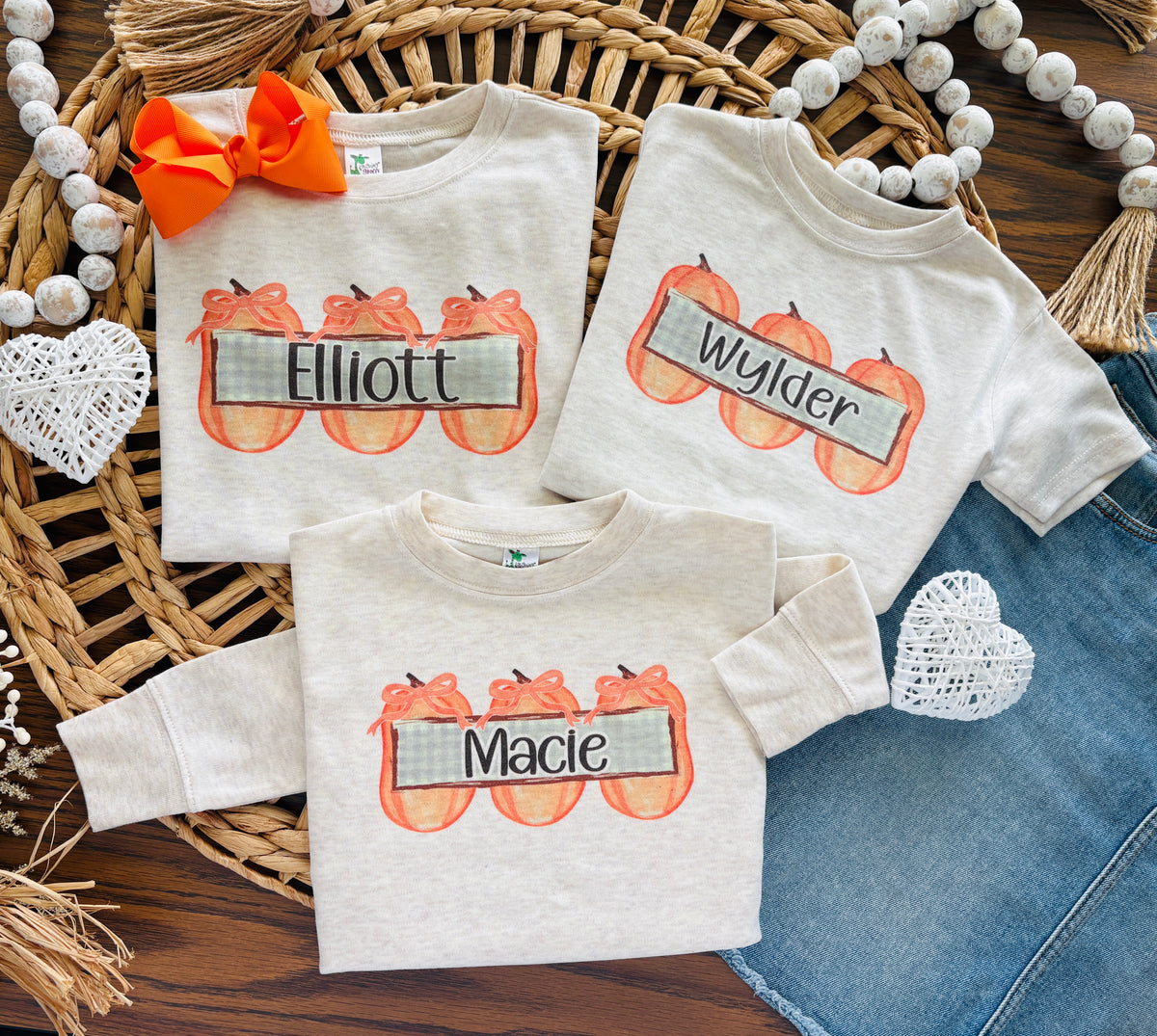 Personalized Watercolor Pumpkins