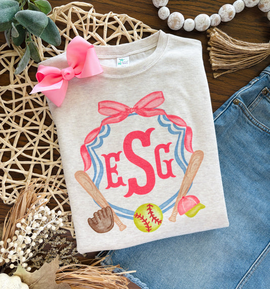 Girl Softball Crest