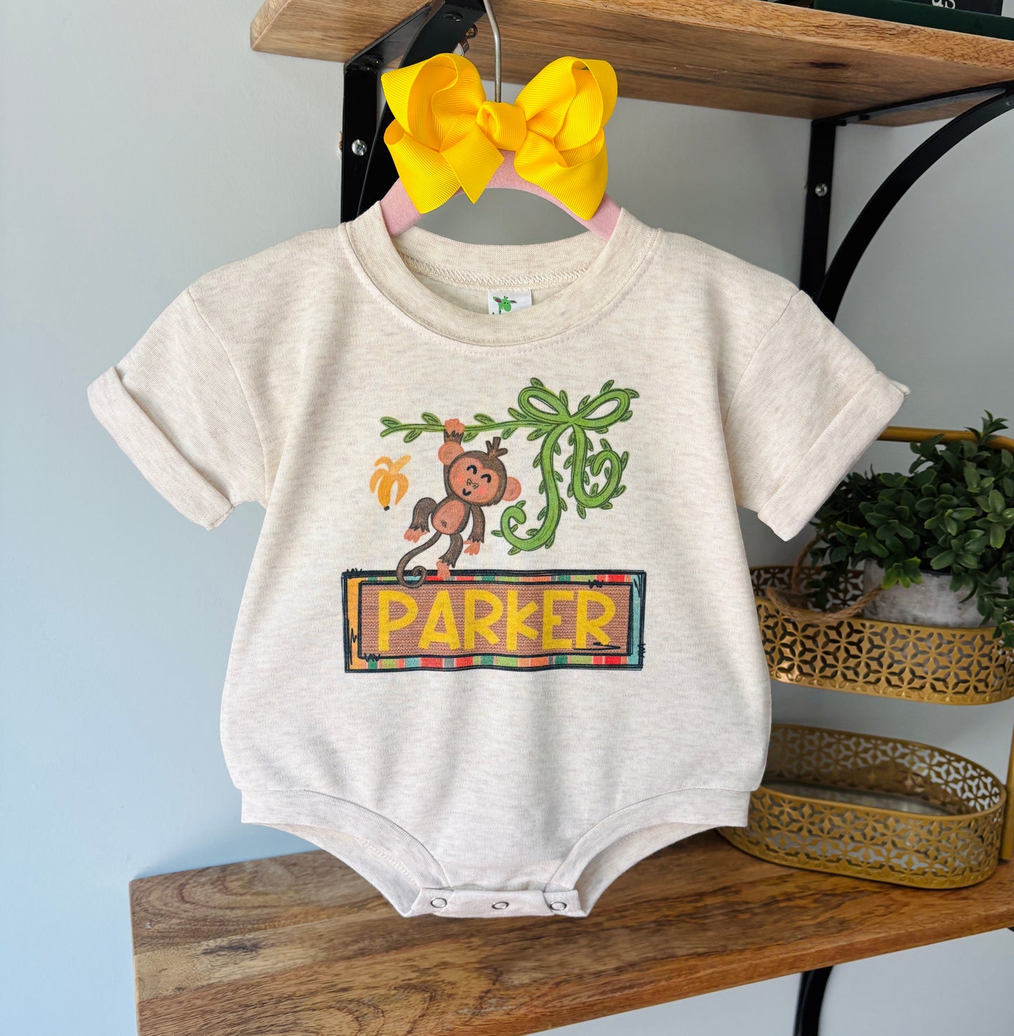 Girly Personalized Monkey Zoo