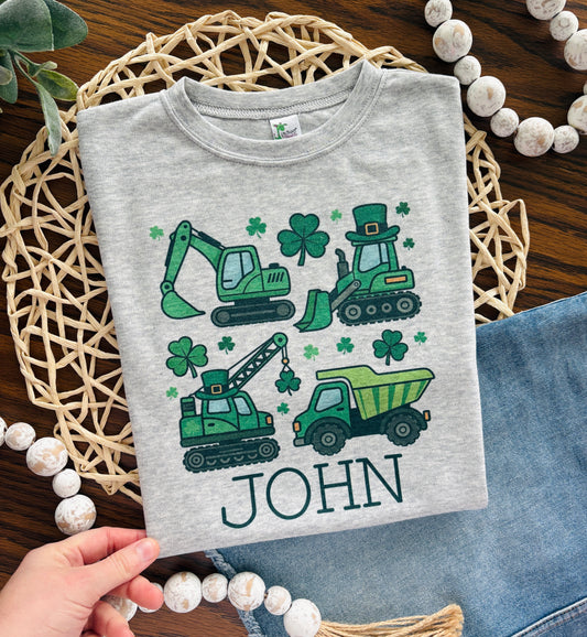 St Patricks Day Vehicles on Grey