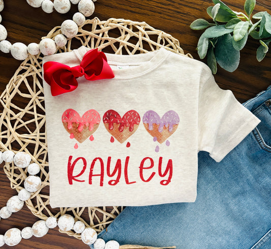 Ice Cream Hearts with or without Personalization